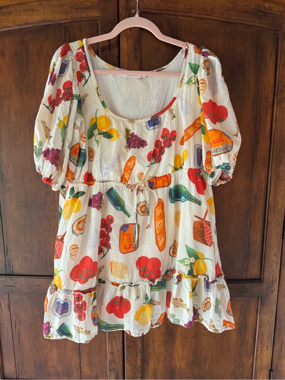 Lisa Says Gah Nuuly Italian Summer Leila Cotton Mini Dress Size L - Picture 8 of 11